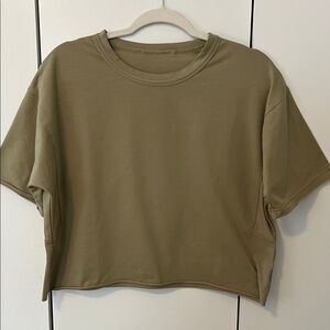 Khaki Green Crop Top